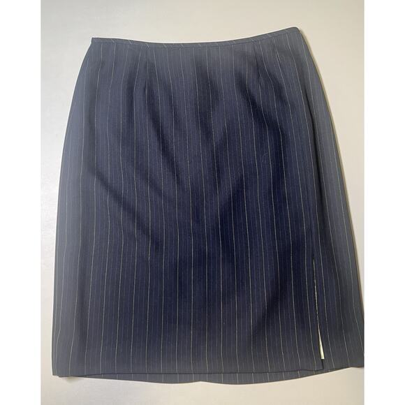 Liz Claiborne Suits Skirt Black With Pin Stripes Women’s 10 Back Zipper - Picture 1 of 10